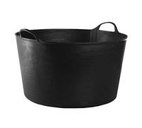 Red HOG Contenedor Cubo Cesta Flexible Multifuncional, para Hogar, Establo, Jardín, Garaje, Animal, Construcción, Almacenamiento, Transporte, Lavado, Capacidad de Elevación Hasta 120kg, 55L Negro