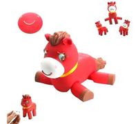 Red Horse Mascot,2026 Year of The Horse Zodiac Figurine with Movable Limbs & Face Changing Design,Interactive Lunar NewYearss Collectible,Spring Festival Home Decor and Gift (White Horse+Red Face)