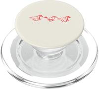 Red Horses Fire Horse Running Western Estética Gráfico PopSockets PopGrip para MagSafe