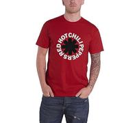 Red Hot Chili Peppers - Camiseta clásica con logotipo de la banda de asterisco, unisex, color rojo, Rojo -, Medium