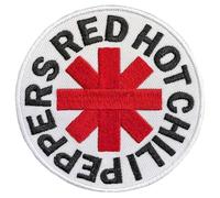 Red Hot Chilli Peppers - Parches Termoadhesivos Diseño Asterisco (Talla Única) (Blanco, Rojo)