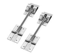 Red Hound Auto 2 Metal T-Style Porta Puerta Entrada Capturas 6 pulgadas de largo Compatible con RV Remolque Camper Puerta Exterior Gancho y Porta Hardware Zinc Acero