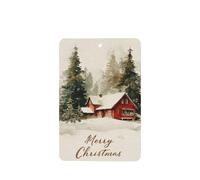 Red House In The Snow - Ambientadores para coche, 4 unidades, tarjetas perfumadas colgantes, tarjetas perfumadas para coche, tabletas de aromaterapia