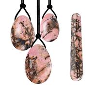 Red Jasper Yoni Egg Set Yoni Wand 100% Piedra Preciosa Natural Para Ejercicio Kegel Jade Producto Femenino,Huevera Perforada-W