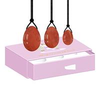 Red Jasper Yoni Egg Set Yoni Wand 100% Piedra Preciosa Natural Para Ejercicio Kegel Jade Producto Femenino,Huevo Taladrado Con Caja