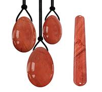 Red Jasper Yoni Egg Set Yoni Wand 100% Piedra Preciosa Natural Para Ejercicio Kegel Jade Producto Femenino,Juego De Cuerdas De Silicona-W