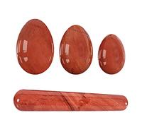 Red Jasper Yoni Egg Yoni Wand Set Natural Jade Masaje Bola Músculos Apriete Kegel Ejercicio Piedra Masaje Herramienta,sin Perforar Sin Caja