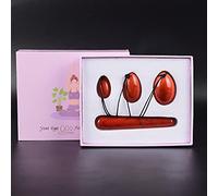 Red Jasper Yoni Massage Egg Set Yoni Wand 100% Natural Precious Gemstone Kegel Exerciser Jade Bolas de masaje, huevos-varita con caja