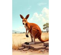Red Kangaroo In The Australian Outback Journal: a GRAPH notebook for self-expression