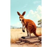 Red Kangaroo In The Australian Outback Journal: a GRAPH notebook for self-expression