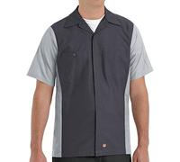 Red Kap - Camisa de Manga Corta Ripstop (antidesgarro) para Hombre, Carbón/Gris, XX-Large