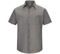 Red Kap - Camisa de Trabajo de Manga Corta para Hombre con Mimix - Gris - X-Large Tall