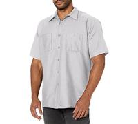 Red Kap Camisa de Trabajo Industrial para Hombre, Corte Normal, Manga Corta, Plateado Gris, XX-Large