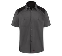 Red Kap Camiseta de Manga Corta para Hombre, automovilismo, Negro (Charcoal/Black), Medium