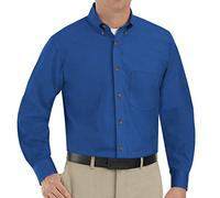 Red Kap Men's Poplin Dress Shirt,Royal Blue,2X-Large