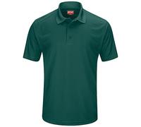 Red Kap Men's Short Sleeve Pocketless Knit Performance Polo, Hunter Green, 2X-Large