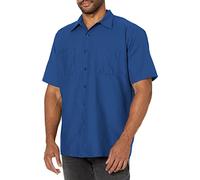 Red Kap Short Sleeve Industrial Work Shirt Camisa, Azul Real, L para Hombre