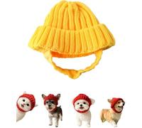 Red Knit Dog Beanie with Ear Flaps - Warm Winter Hat, Cozy Pet Knits Hats Soft and Stretchy, Warm Winter Pet Hats, for Cold Weather Outdoor Walks