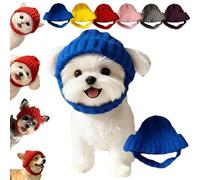 Red Knit Dog Beanie with Ear Flaps - Warm Winter Hat, New Pet Headwear, for Cold Weather Outdoor, Cozy Stretchy Earflap Headgea, There Will Be No Feeling of Constraint (Blue)