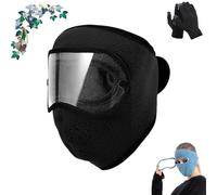 Red Knit Dog Beanie with Ear Flaps - Warm Winter Hat, Pet Knitted Snood with Ears Holes, Soft Knitted Hat Pet Cap, for Small & Medium Dogs & Cats (Blue)