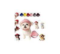 Red Knit Dog Beanie with Ear Flaps - Warm Winter Hat,Soft Stretchy Puppy KnitCap,Knit Soft Ear Flaps Beanie,Warm Earflap Hat,for Cold Weather Outdoor Walks & Photos,Winters Essentials for Small Pet