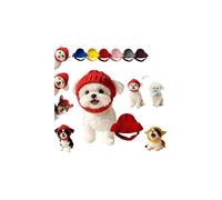 Red Knit Dog Beanie with Ear Flaps - Warm Winter Hat,Soft Stretchy Puppy KnitCap,Knit Soft Ear Flaps Beanie,Warm Earflap Hat,for Cold Weather Outdoor Walks & Photos,Winters Essentials for Small Pet