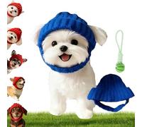 Red Knitted Dog Hat with Ear Flaps - Warm Winter Hat, Christmas Hats For Dogs, Warm Dog Hats, Cozy and Totally Cute, Yourdog - The Star In Front of The Camera! (Blue)