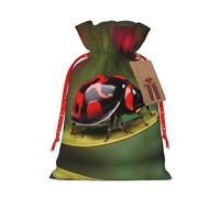 Red Ladybug Dasisy - 1 bolsa de material duradero de 4.7 x 6.9 pulgadas con cordón para regalo elegante de Halloween