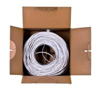 BOBINA CAT.6 LANBERG UTP RJ45 SOLIDO COBRE FLUKE TESTED AWG24 305M GRIS