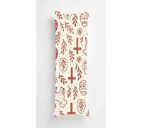 Red Leaf Body Pillow Case Cover 50x150cm, Long Backrest Cushion Pillow Protector with Zipper, Decorative Bedding Pillowcase, Soft Body Pillow Cover for Couch Bedroom Sheep