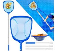 Red Limpia Piscina,Red de Piscina Profesional Limpia Piscinas Recoge Hojas,140 CM Kit Rastrillos para Piscinas con de Mango de Alumin para Piscina,Estanque,Fuente,Bañeras,SPA,Pecera,Leaves y Debris