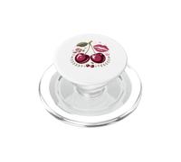 Red Lips and Cherries Cherry Lover Fruit Retro PopSockets PopGrip para MagSafe