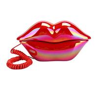 Red Lips Teléfono Fijo para Regalo, Sexy Mouth Labios Teléfono Fijo con Cable Teléfono de Escritorio para Oficina en casa
