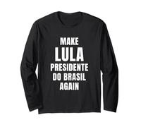 Red Make Lula Presidente do Brasil Again President Brazil Manga Larga