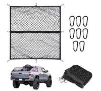 Red Maletero de Coche, 120x120CM Almacenamiento Red se Extiende hasta 210x210CM, Red de Carga Altamente Elástica con 8 Mosquetones, Almacenamiento Fija, para SUV, Van, Carro Automóviles, Universal