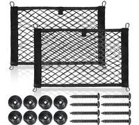 Red Maletero de Coche, Camper Furgoneta Accesorios 2 Unidades, 40 x 25 cm, Almacenamiento Universal para Coche, Red de Almacenamiento para caravanas, Camiones, Furgonetas