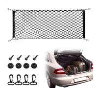 Red Maletero de Coche Elastica Doble Capa 110 X 40 cm Separador de Carga para per Berline SUV Camper Camion Roulotte,Fijación y Almacenamiento de Objetos,Accessori Ganci in Omaggio,Nero