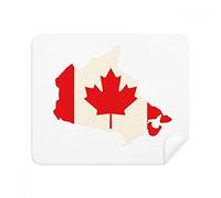 Red Maple Leaf Symbol Canada Country Bandera Teléfono Limpiador de Pantalla Gafas Paño de Limpieza 2pcs Tela de ante
