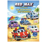 Red Max en Vrienden - We gaan naar het strand! Kleur- en Activiteitenboek 3-5 Jaar: Auto’s kleurboek voor peuters en kleuters | Zoek & tel, doolhof, schaduw spelletjes, lijnen trekken | Perfect cadeau