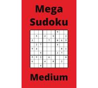 Red Mega Sudoku Book, 9x9 Puzzles, 200 Pages, 5x8, Medium