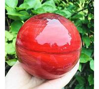 Red Melting Crystal Ball Large Crystal Ball Stone Ornaments (Size : 8cm)