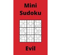 Red Mini Sudoku Book, 9x9 Puzzles, 150 Pages, 5x8, Evil