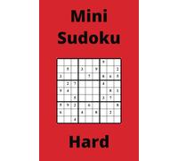 Red Mini Sudoku Book, 9x9 Puzzles, 150 Pages, 5x8, Hard