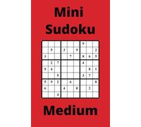 Red Mini Sudoku Book, 9x9 Puzzles, 250 Pages, 5x8, Medium