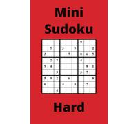 Red Mini Sudoku Book, 9x9 Puzzles, 300 Pages, 5x8, Hard