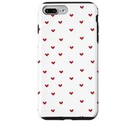 Red Minimalist Heart Pattern Girly Girls Women Carcasa para iPhone 7 Plus/8 Plus