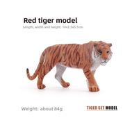 (Red)Modelo de tigre estático para niños educación de vida silvestre PVC decoración animal figura