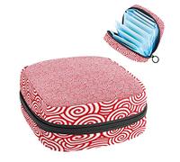 Red Moire - Bolsa de almacenamiento portátil para servilletas sanitarias, Varios colores, 4.7x6.6x6.6 in/12x17x17 cm