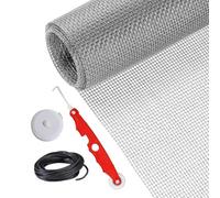 Red mosquitera para ventana, kit de reparación de pantalla de puerta corredera, repuesto de malla para porche, 157 x 47 pulgadas, rollo resistente, repuesto de red de ventana fácil de instalar, a