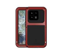 (Red, Multicolor) LOVE MEI For Xiaomi 13 Pro 5G Tough Armour Rugged Phone Case Metal + Silicone Protective Cover - Red